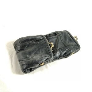 VTG Victory Coin Pouch Bag Black Leather